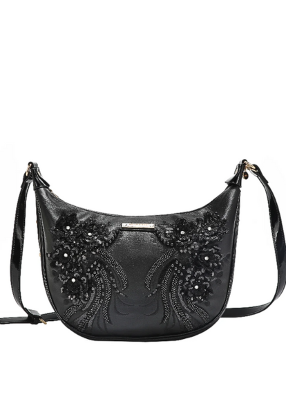 FLOWER SEQUIN CROSSBODY